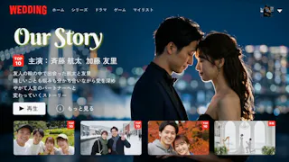 プロフィールムービー「Wedflix」のサンプル画面
